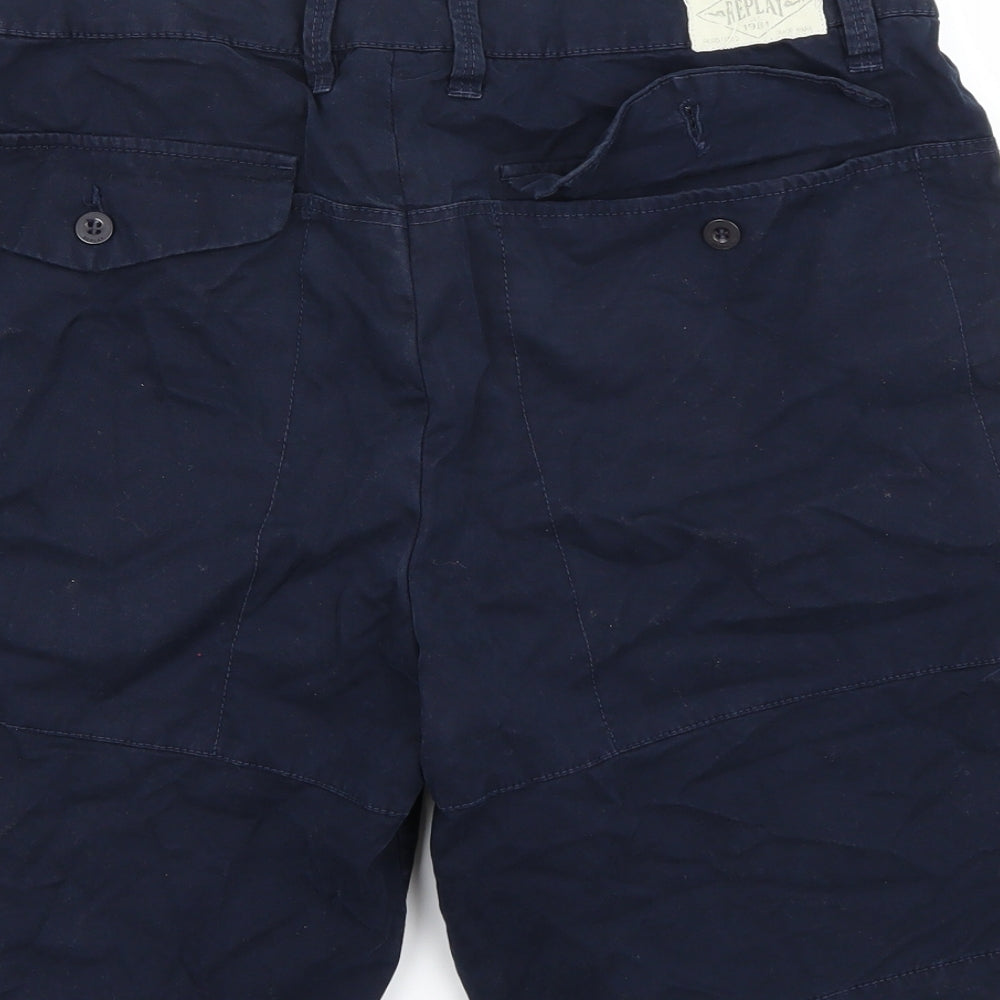 Replay Mens Blue   Chino Shorts Size 32