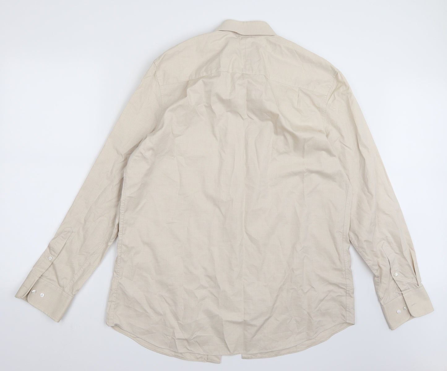 NEXT Mens Beige    Button-Up Size 17