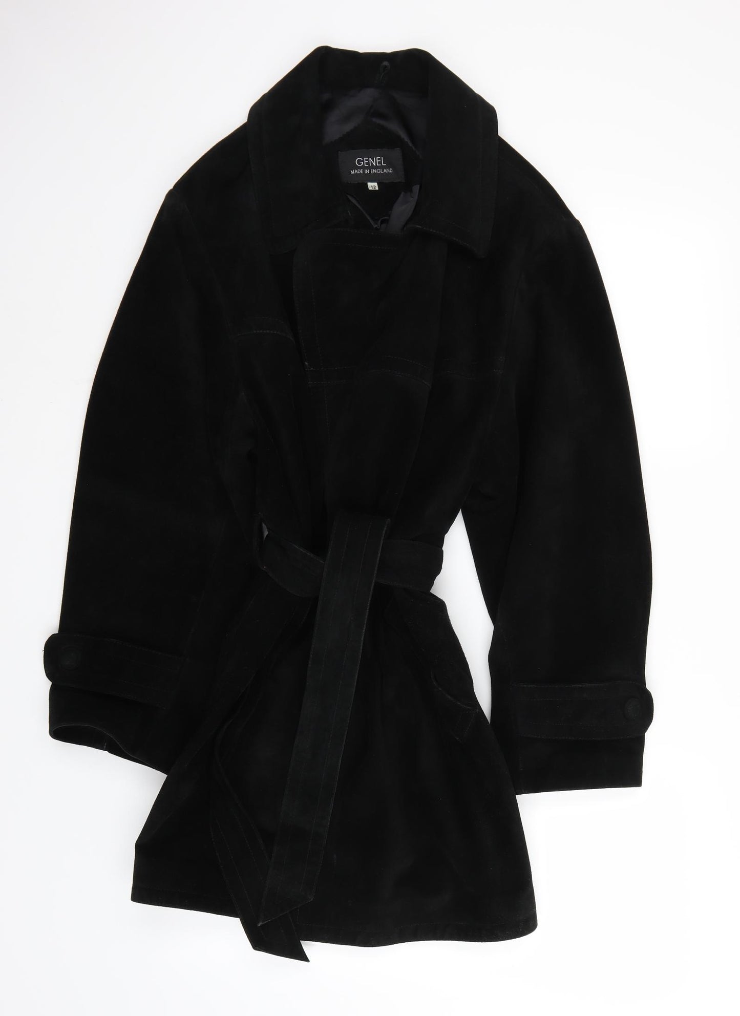 Genel Womens Black   Jacket Coat Size 12