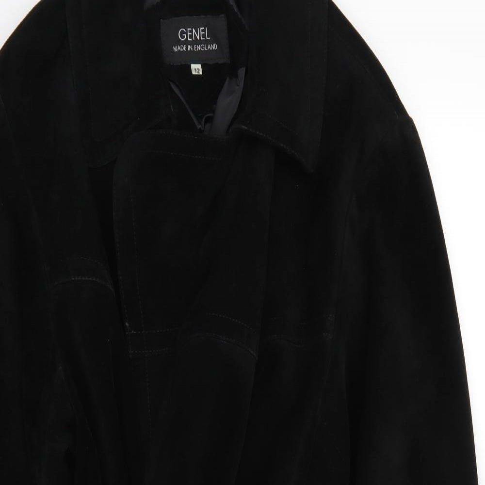 Genel Womens Black   Jacket Coat Size 12