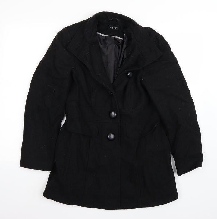 George Womens Black Jacket Coat Size 12