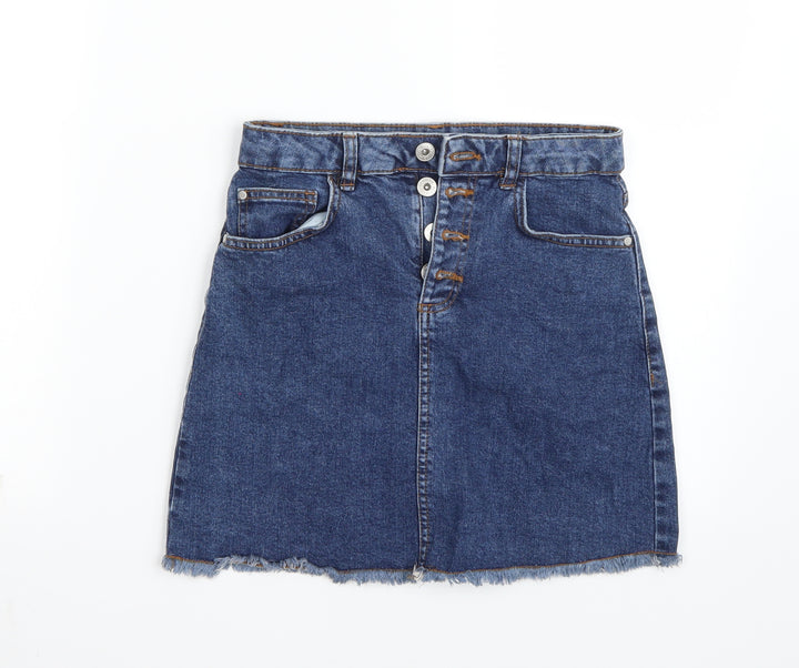 Denim & Co. Girls Blue A-Line Skirt Size 12 Years