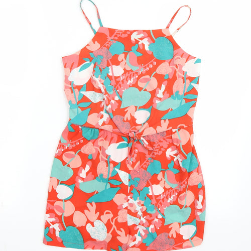John Lewis Girls Orange   Playsuit One-Piece Size 11 Years