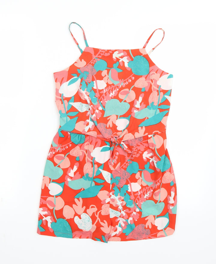 John Lewis Girls Orange Playsuit One-Piece Size 11 Years