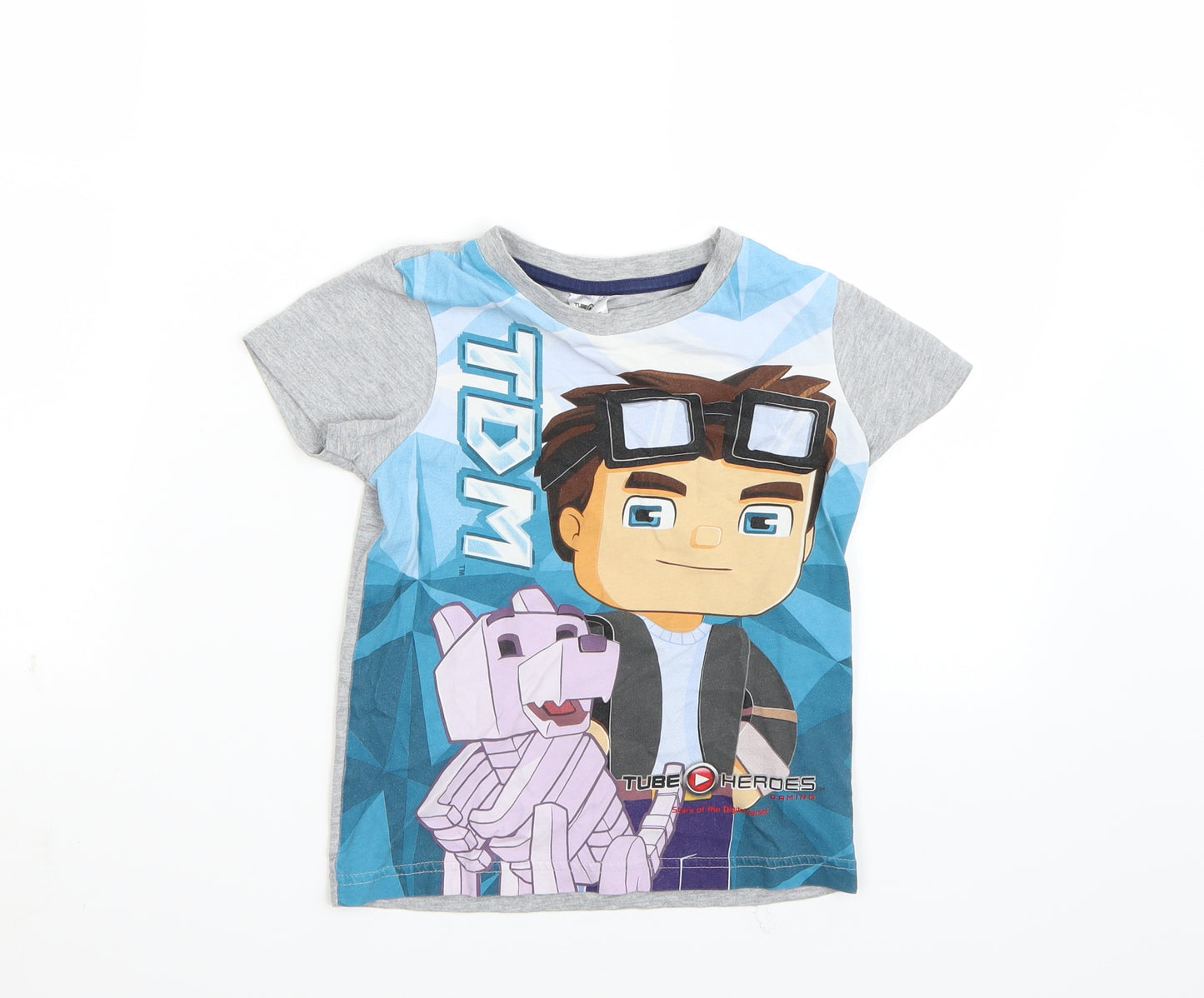 TU Boys Blue   Basic T-Shirt Size 6-7 Years