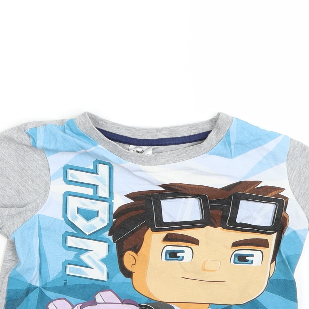 TU Boys Blue   Basic T-Shirt Size 6-7 Years