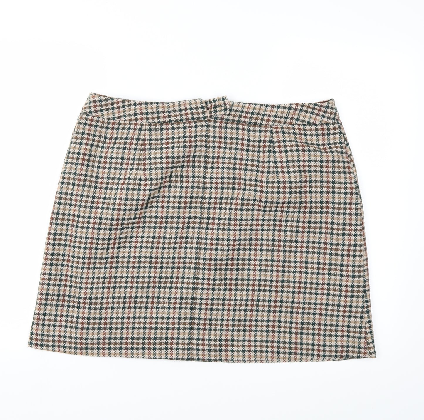 F&F Womens Brown Herringbone  Mini Skirt Size 16