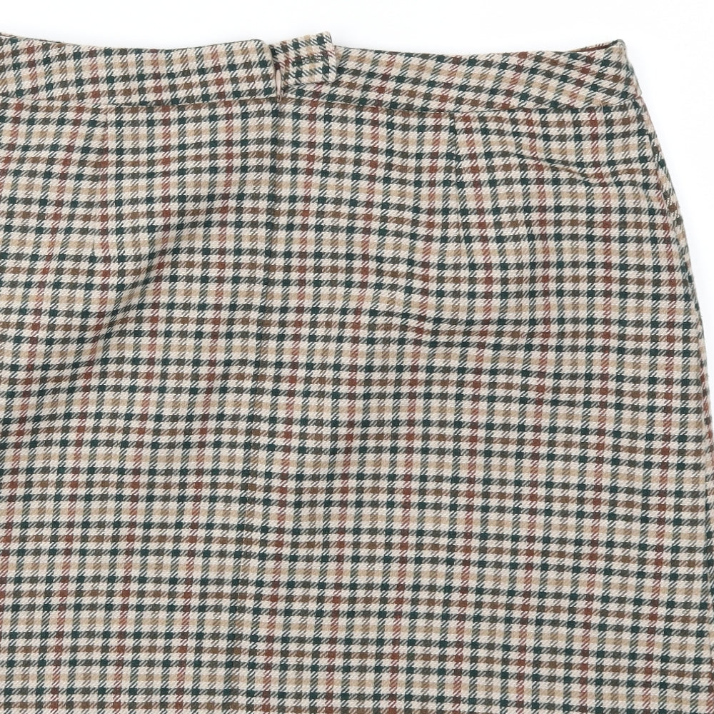F&F Womens Brown Herringbone  Mini Skirt Size 16