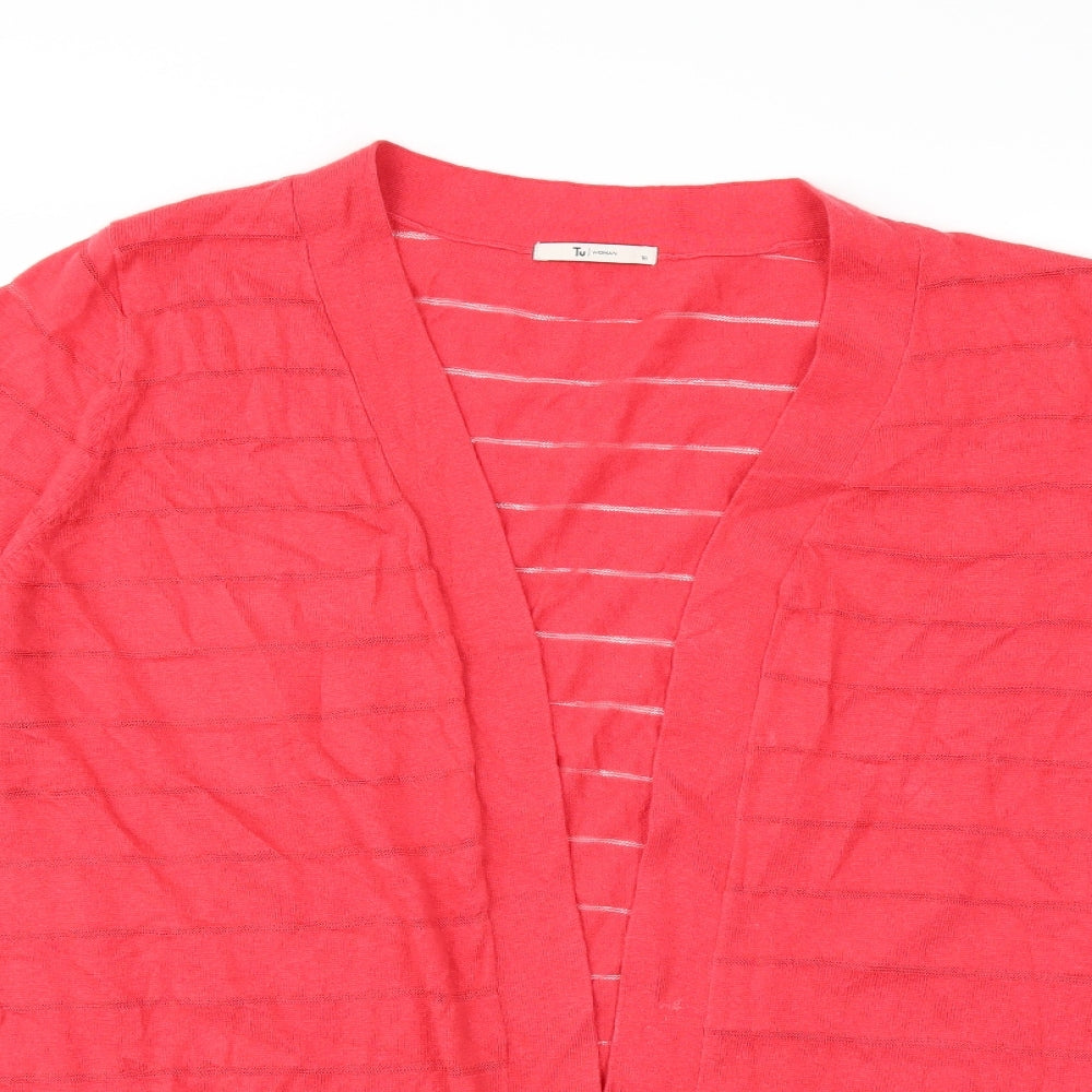TU Womens Pink  Knit Cardigan Jumper Size 18