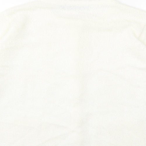 HONOUR MILLBURN Womens White  Knit Cardigan Jumper Size 14