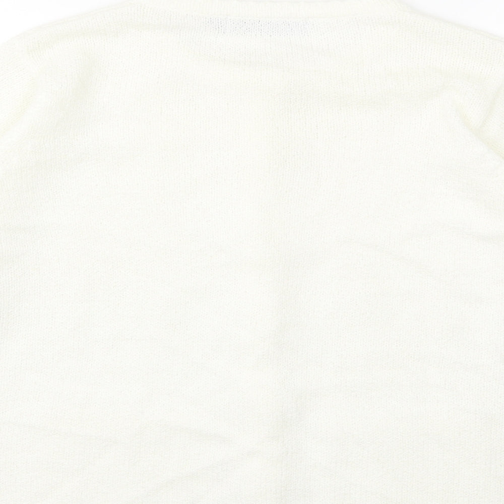 HONOUR MILLBURN Womens White  Knit Cardigan Jumper Size 14