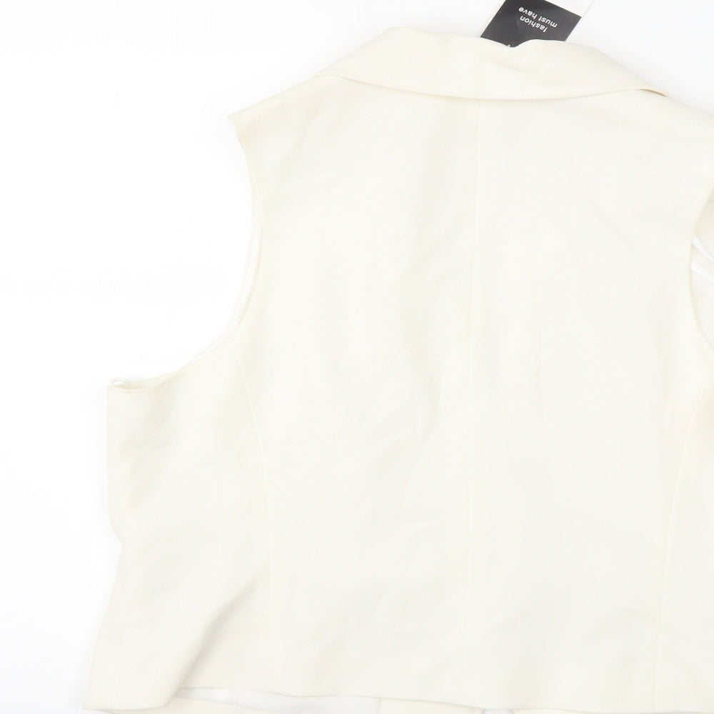 F&F Womens White   Jacket Waistcoat Size 10