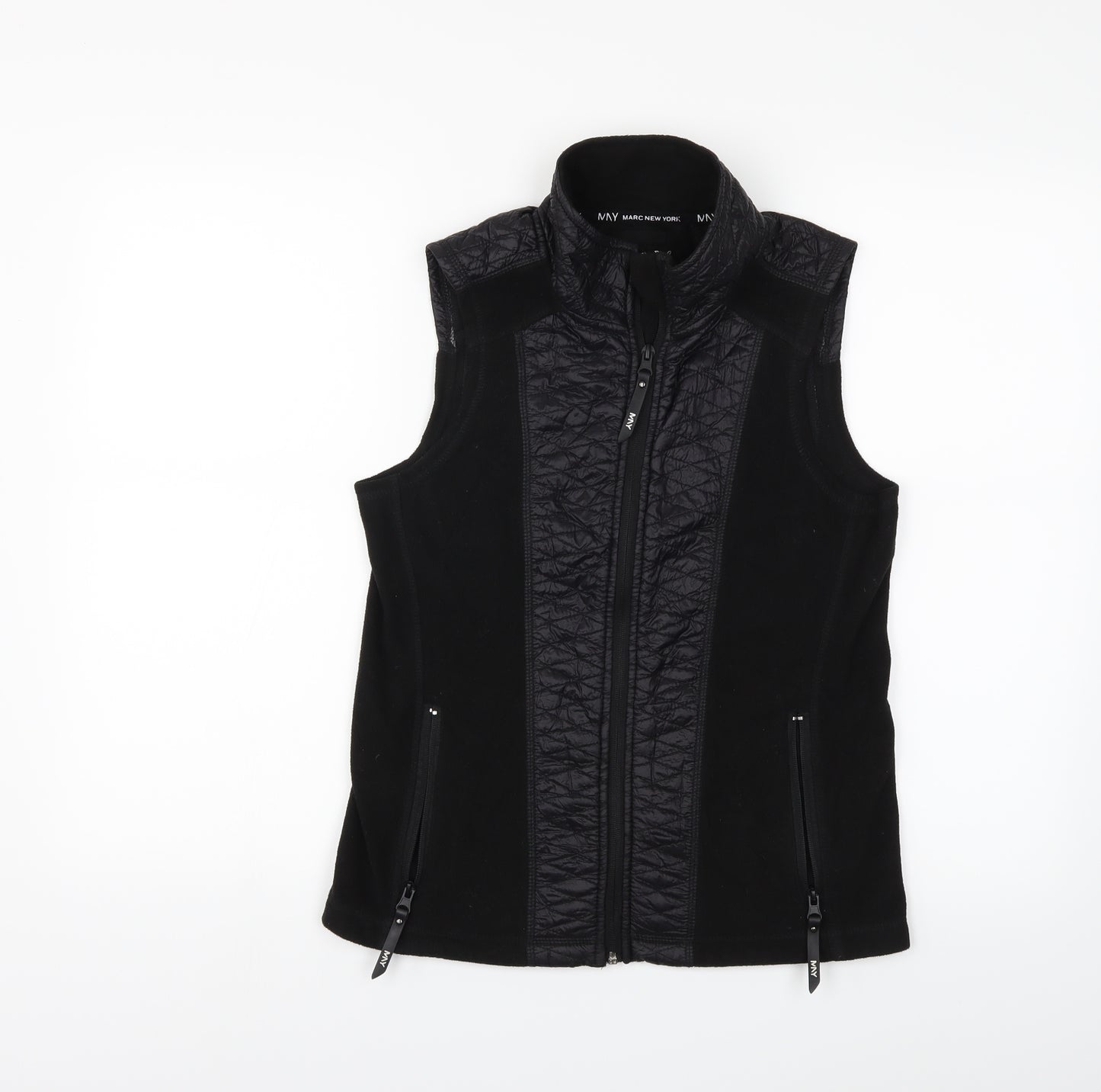 NYC Womens Black  Fleece Gilet Jacket Size S