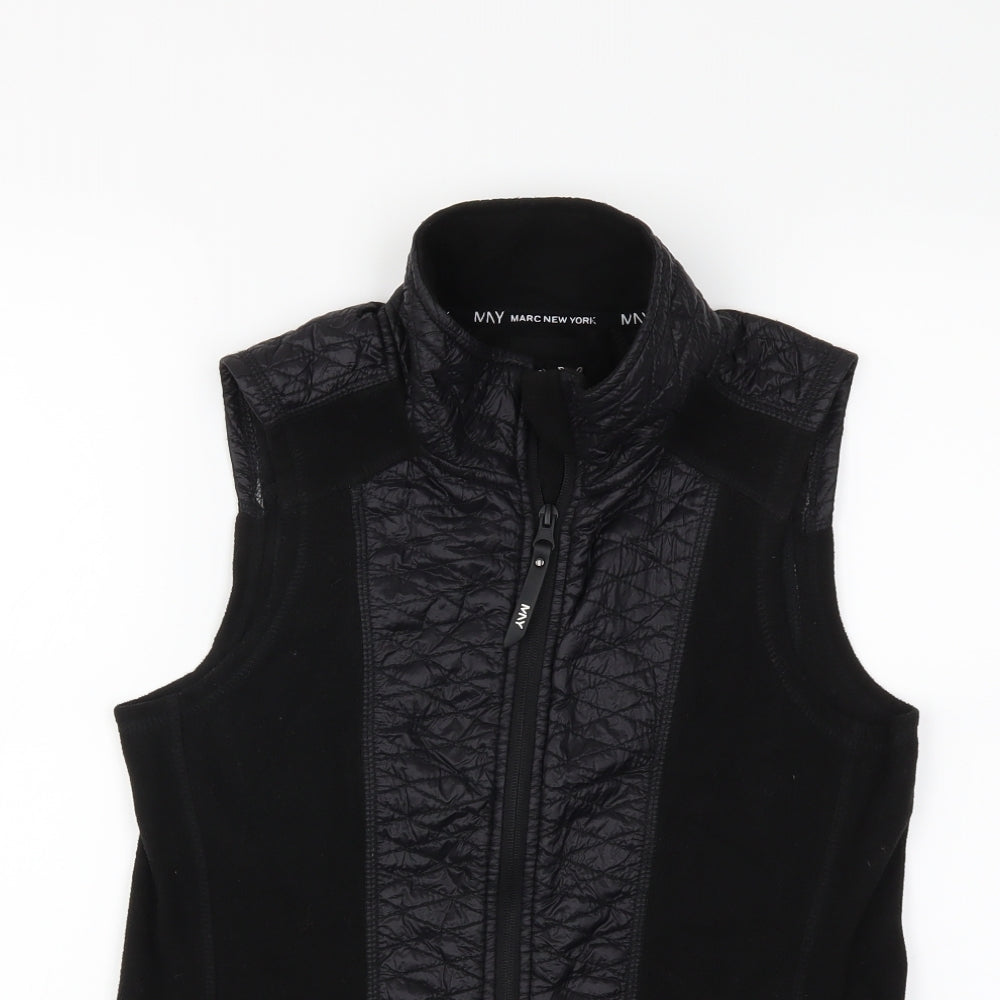 NYC Womens Black  Fleece Gilet Jacket Size S