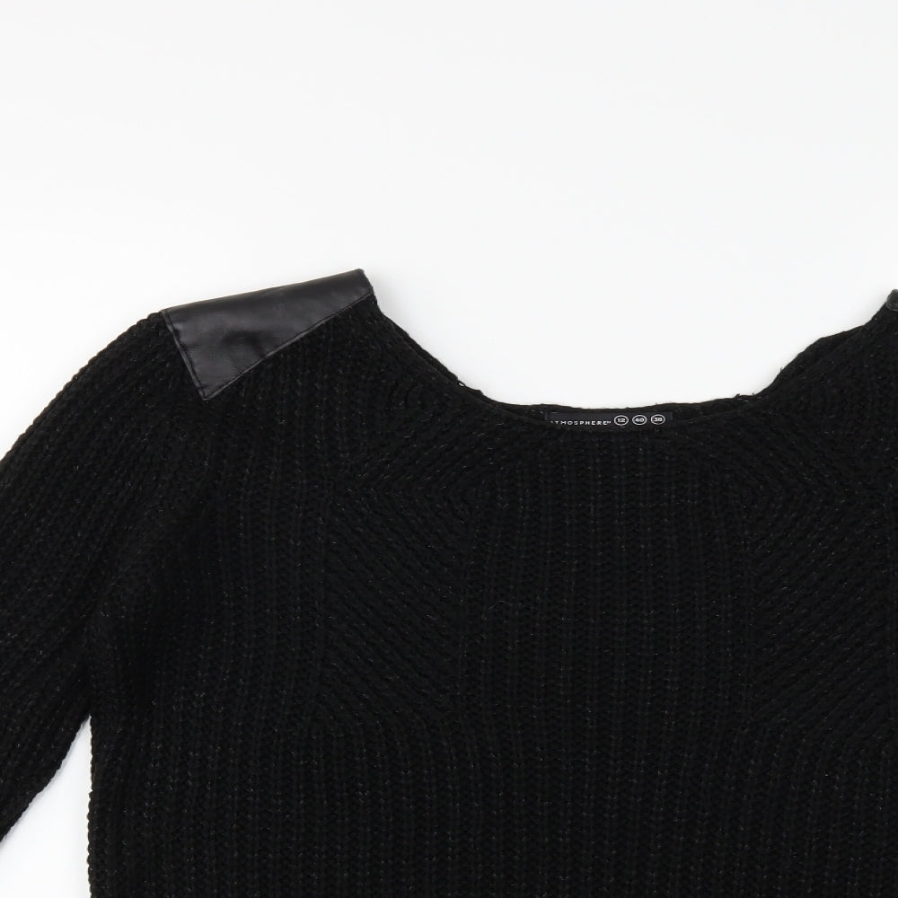 Atmosphere Womens Black  Knit Pullover Jumper Size 12