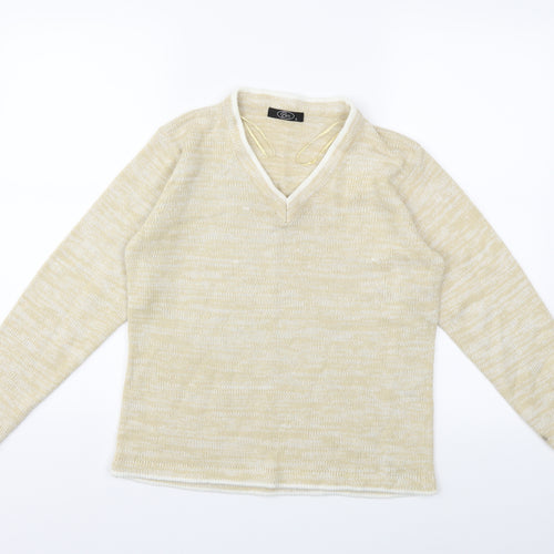 Bonmarché Womens Yellow  Knit Pullover Jumper Size S
