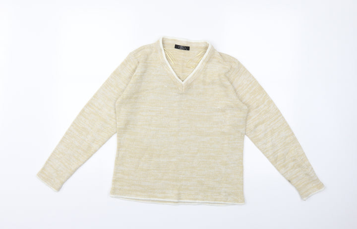 Bonmarché Womens Yellow Knit Pullover Jumper Size S