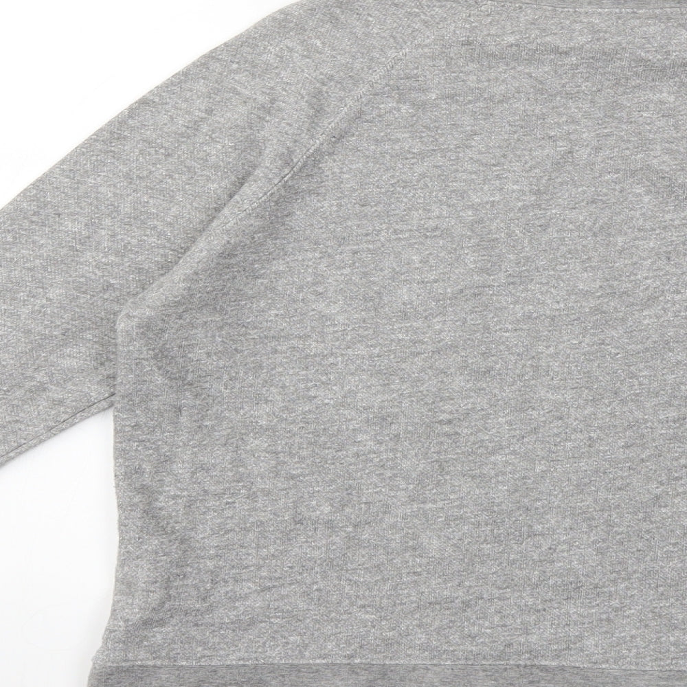 New Look Girls Grey   Pullover Sweatshirt Size 12 Years  - wake up and be happy