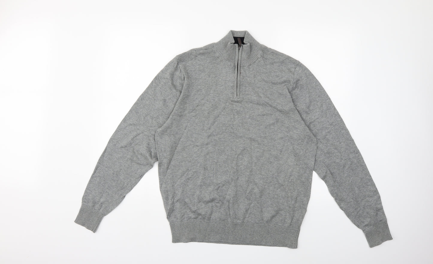 Marks and Spencer Mens Grey  Knit Pullover Jumper Size M