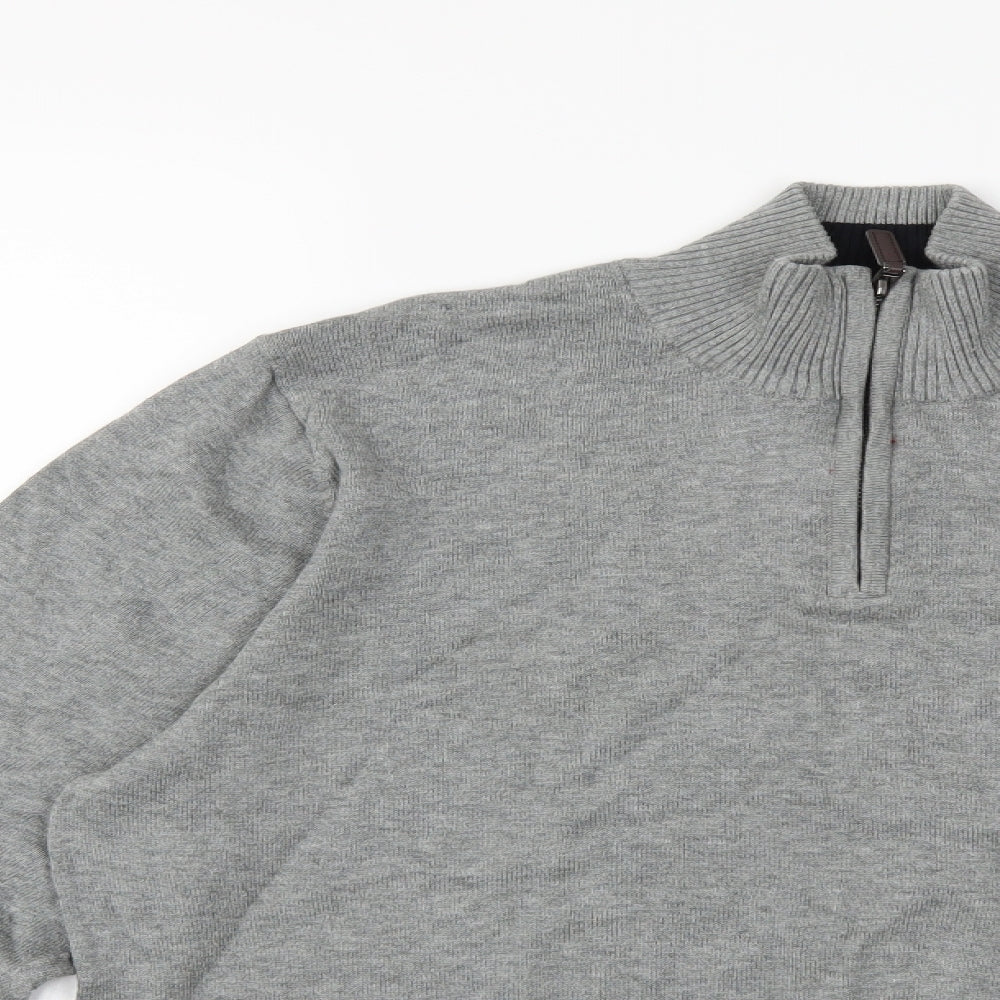 Marks and Spencer Mens Grey  Knit Pullover Jumper Size M