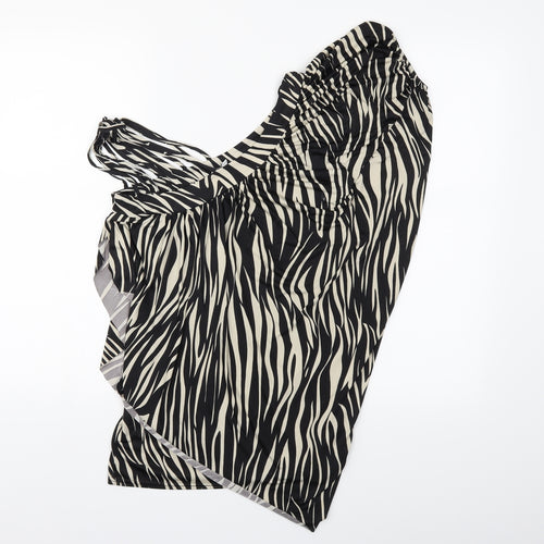 New Look Womens Beige Animal Print  Basic Blouse Size 8