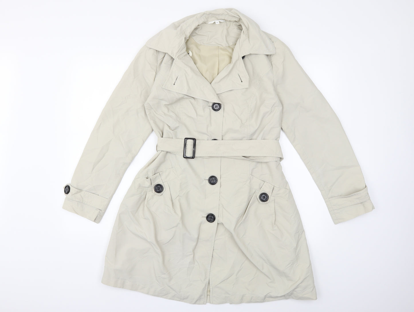 Marks and Spencer Womens Beige   Trench Coat Coat Size 10