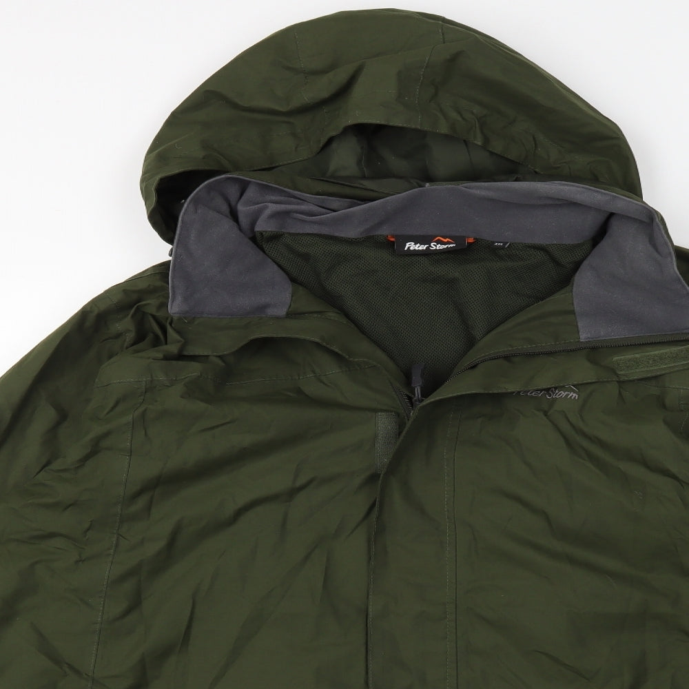 Peter Storm Mens Green   Rain Coat Coat Size 2XL