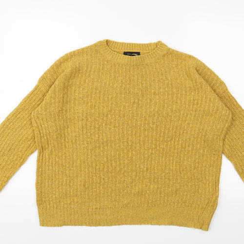 New Look Womens Yellow  Knit Pullover Jumper Size S