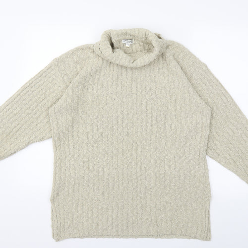 rohina Womens Beige  Knit Pullover Jumper Size S