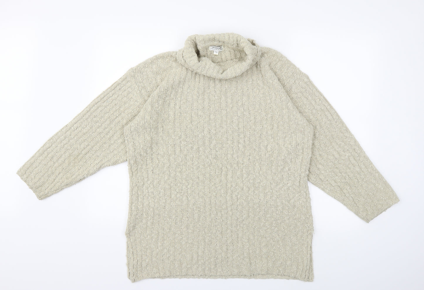 rohina Womens Beige  Knit Pullover Jumper Size S