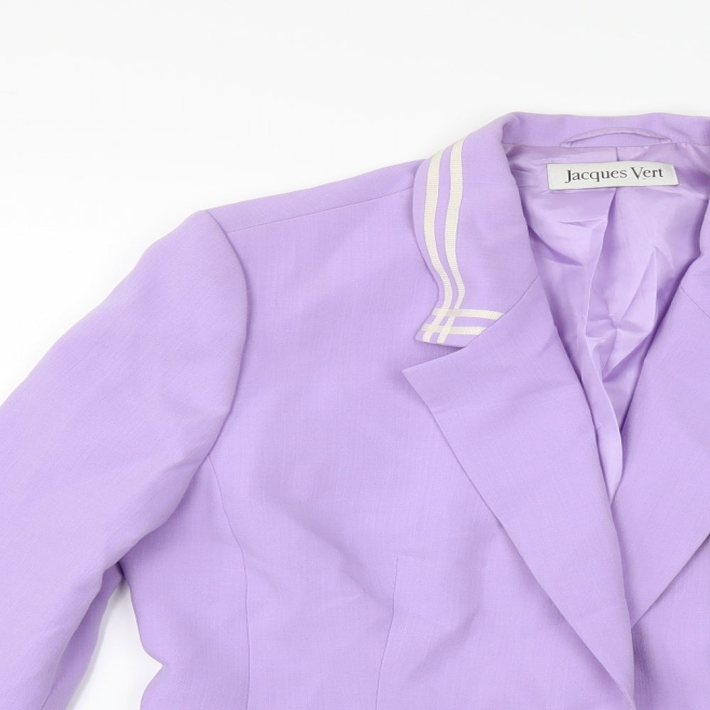 Jacques Vert Womens Purple   Jacket Blazer Size 16