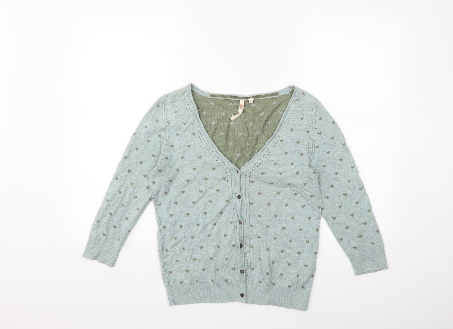 White Stuff Womens Blue  Knit Cardigan Jumper Size 12