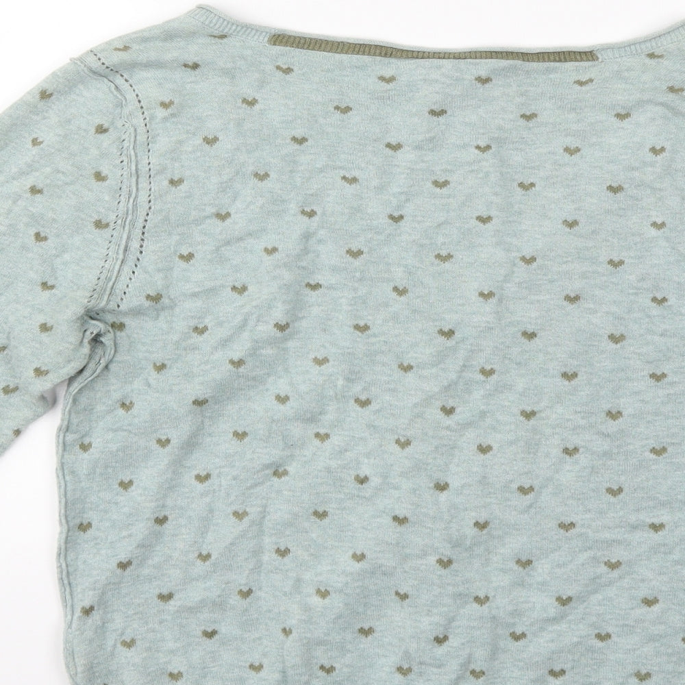 White Stuff Womens Blue  Knit Cardigan Jumper Size 12