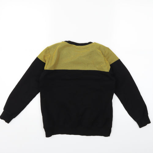Preworn Girls Black   Pullover Sweatshirt Size 7-8 Years