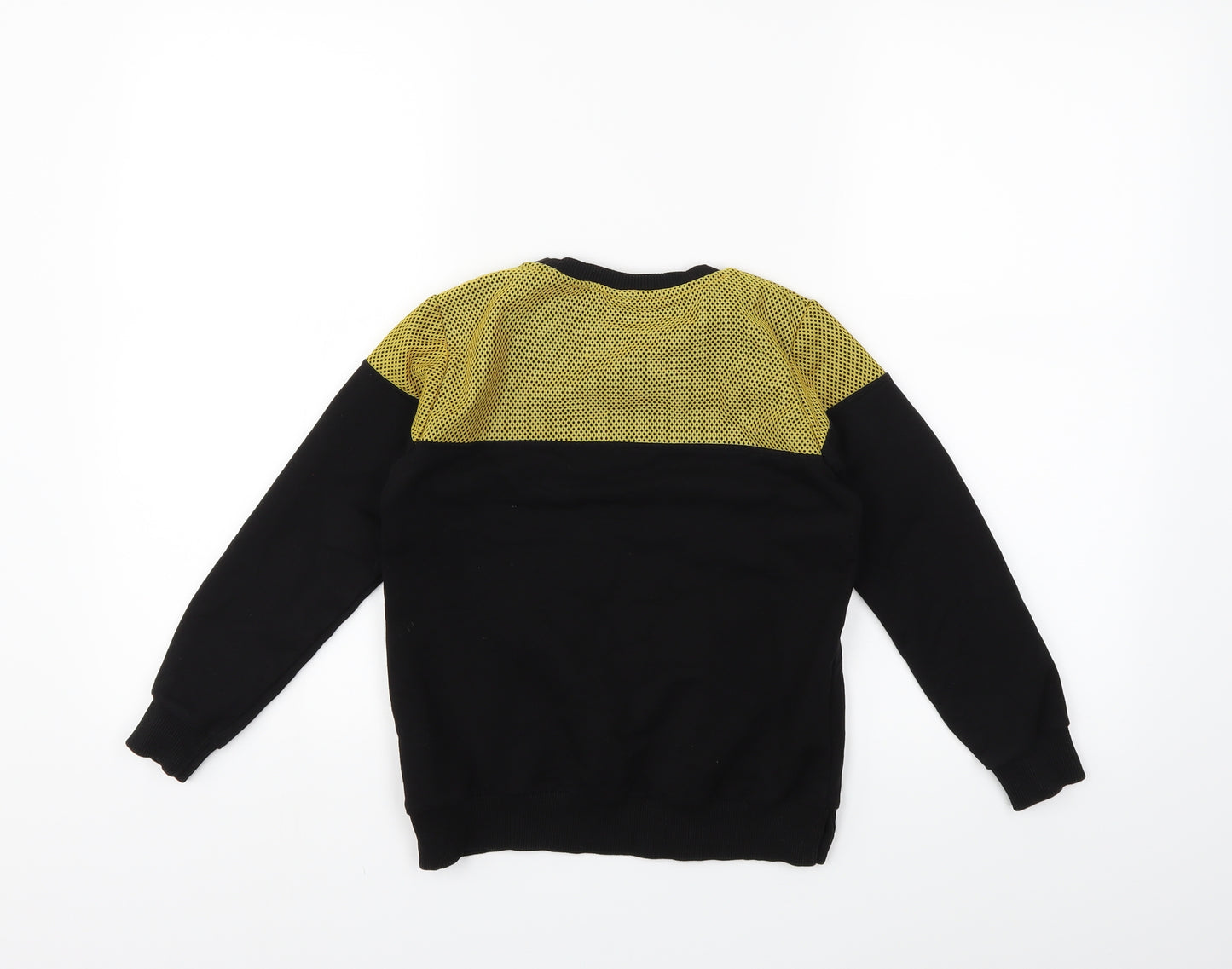 Preworn Girls Black   Pullover Sweatshirt Size 7-8 Years