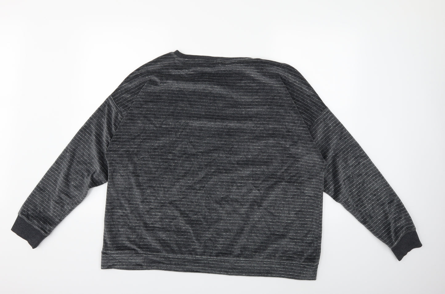 Marks and Spencer Womens Grey Striped  Top Pyjama Top Size 22