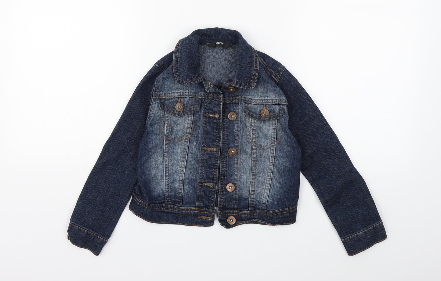 George Girls Blue  Denim Jacket  Size 4 Years