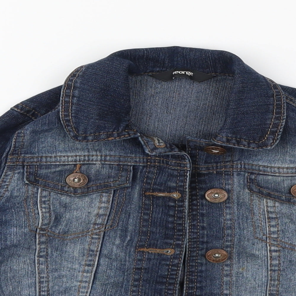 George Girls Blue  Denim Jacket  Size 4 Years