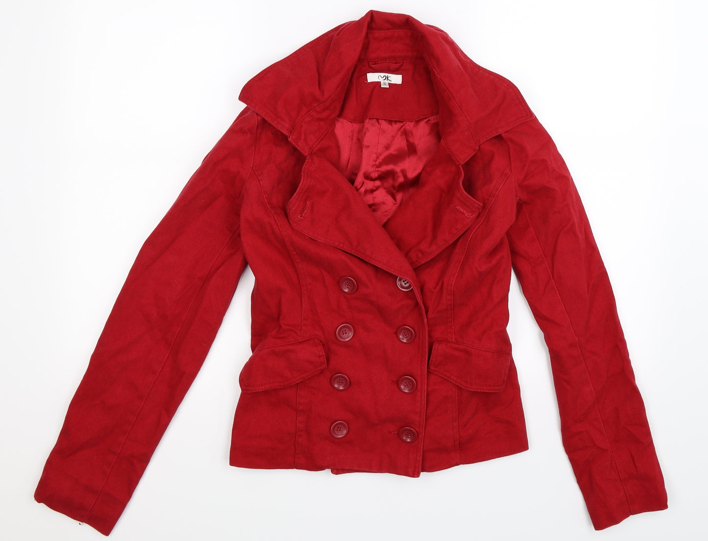 Preworn Womens Red  Denim Jacket  Size 10
