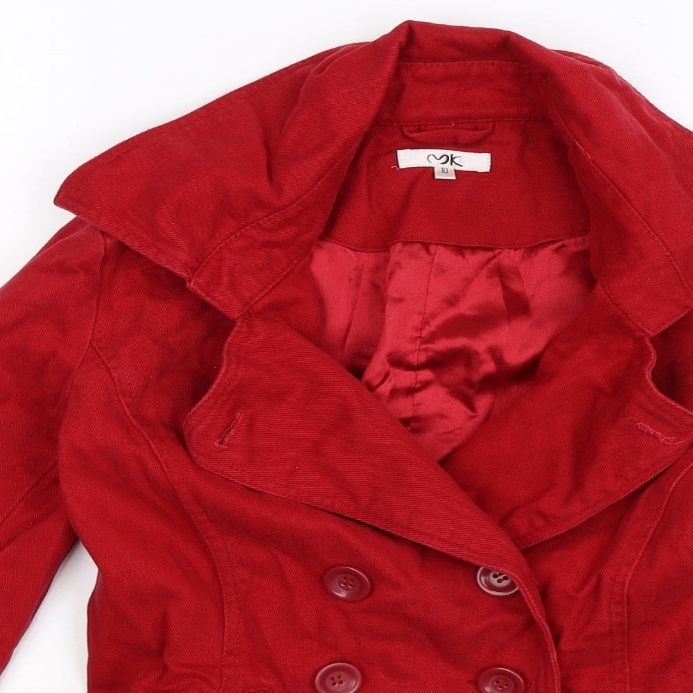 Preworn Womens Red  Denim Jacket  Size 10