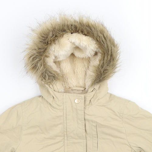 Zara Girls Beige   Parka Coat Size 18-24 Months