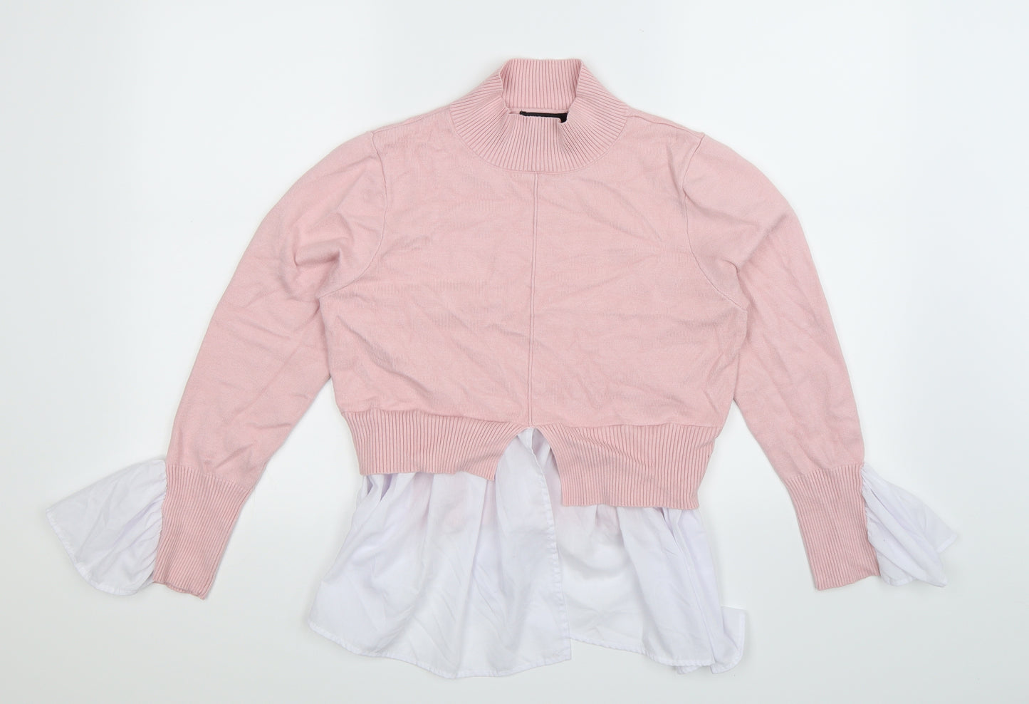 New Look Womens Pink  Knit Pullover Jumper Size M