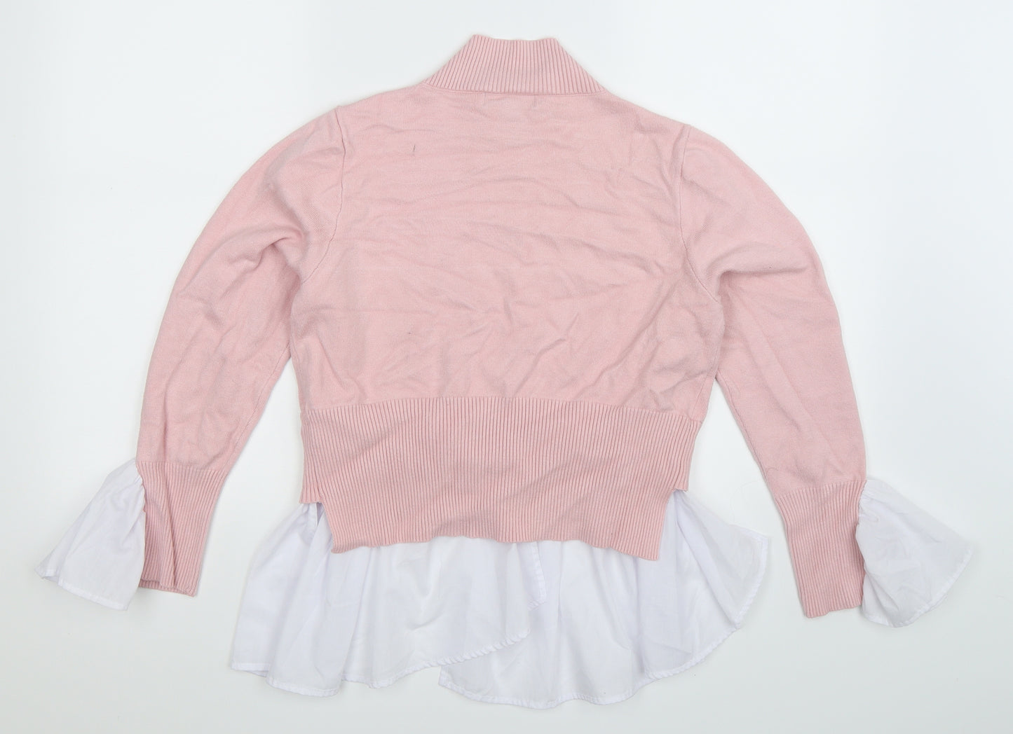 New Look Womens Pink  Knit Pullover Jumper Size M