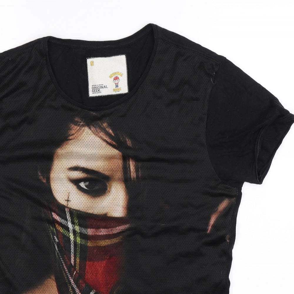 Original Geek Mens Black    T-Shirt Size S