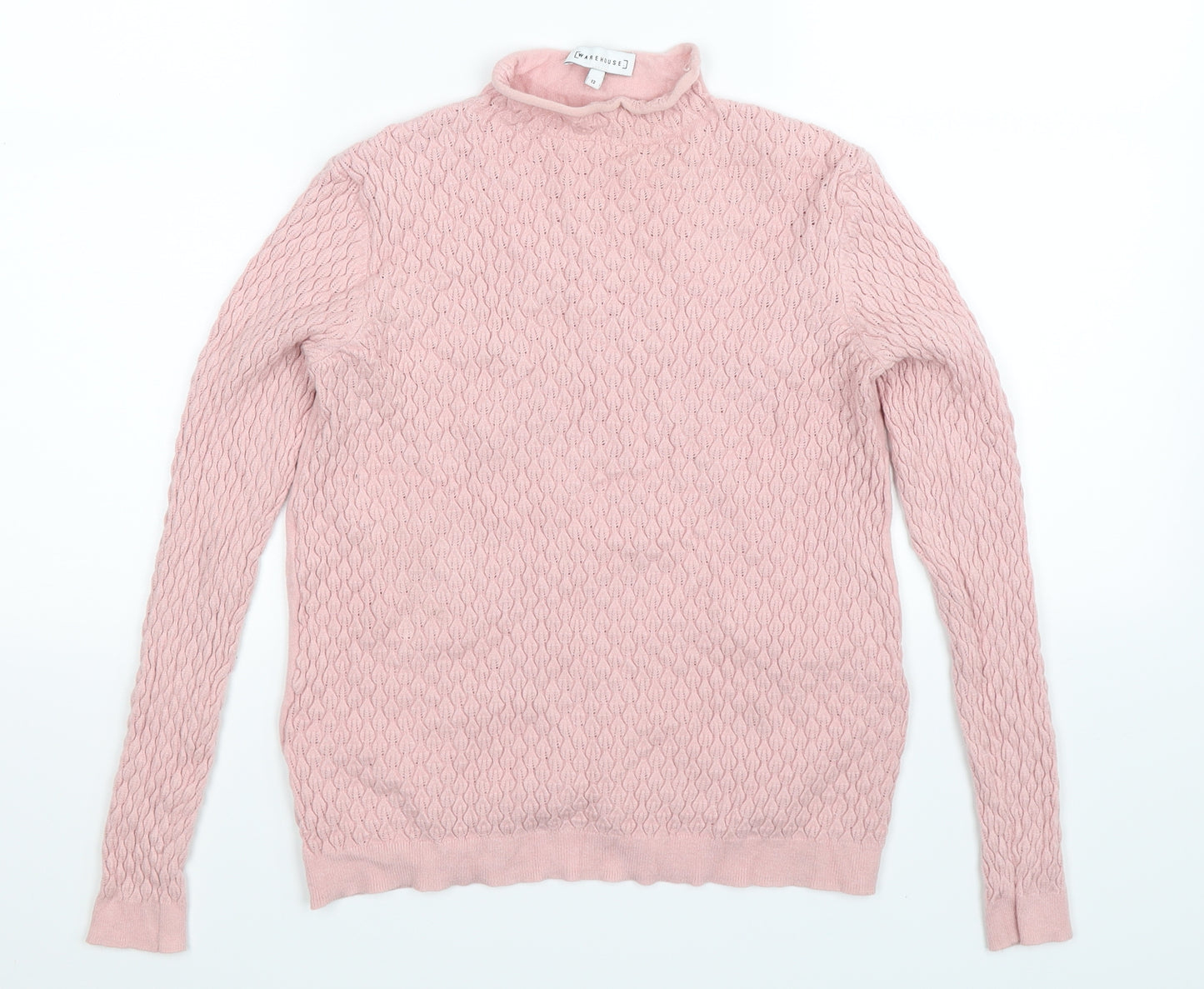 Warehouse Womens Pink  Knit Pullover Jumper Size 12