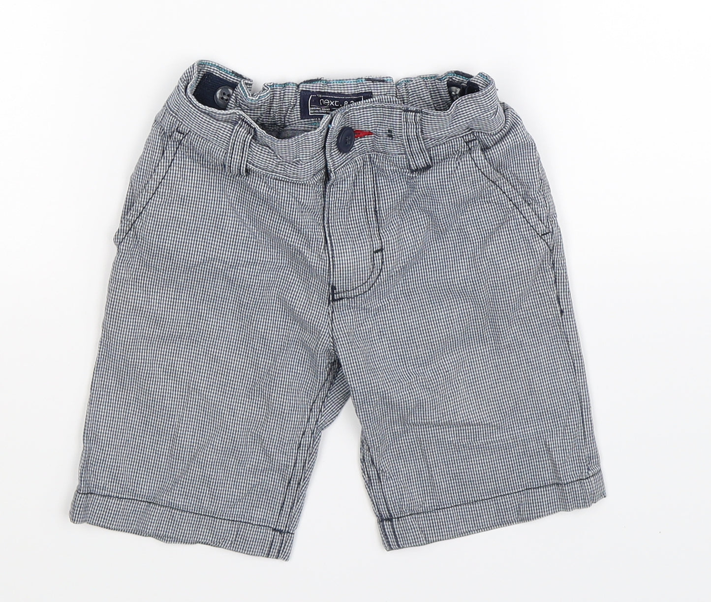NEXT Boys Blue Houndstooth  Chino Shorts Size 4 Years