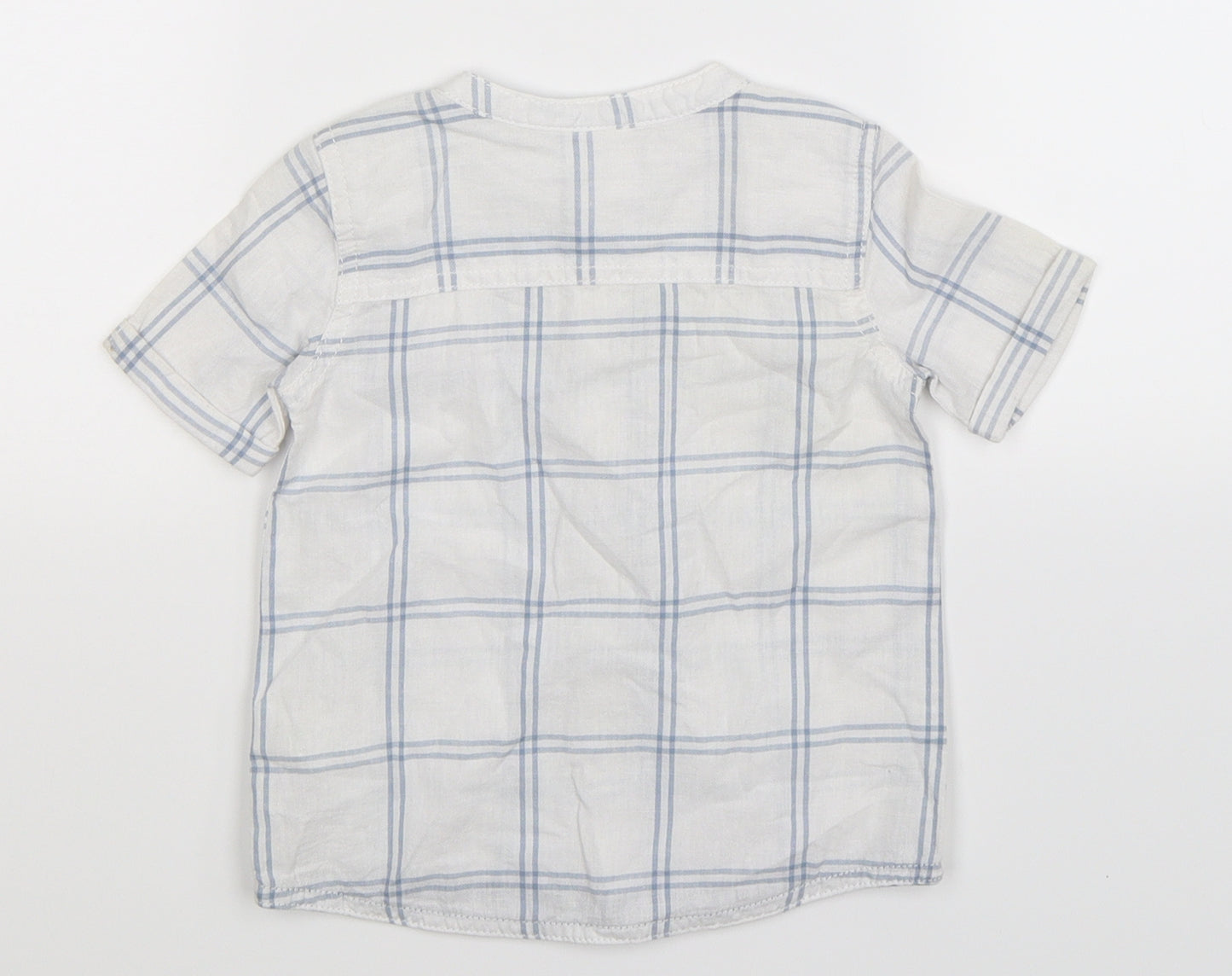 F&F Boys White Check  Basic Button-Up Size 18-24 Months