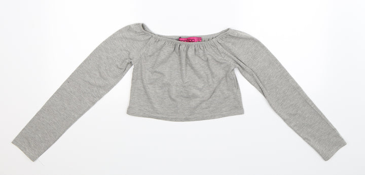 Boohoo Womens Grey   Basic T-Shirt Size 10