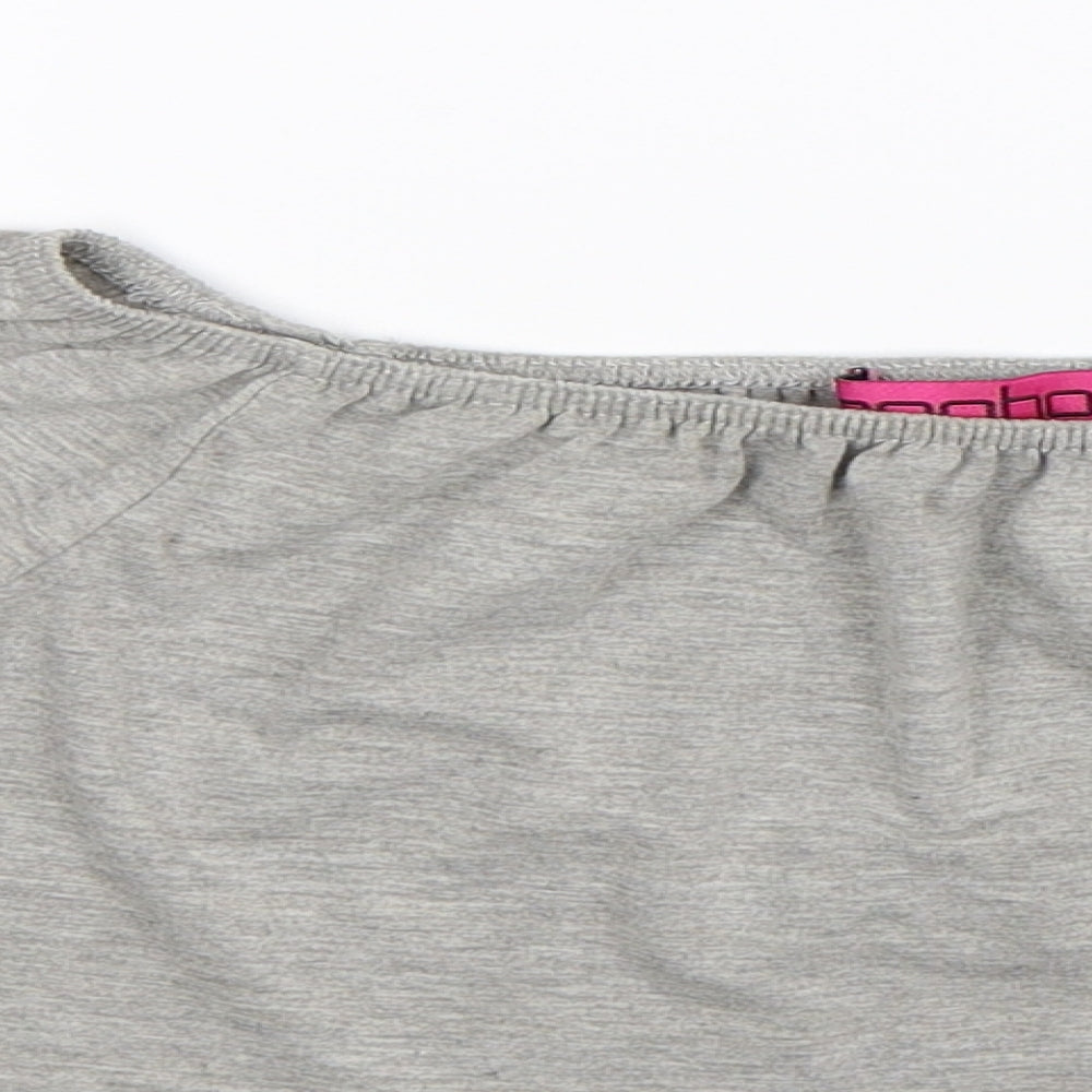 Boohoo Womens Grey   Basic T-Shirt Size 10