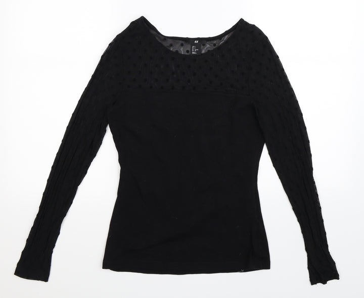 H&M Womens Black   Pullover Jumper Size S